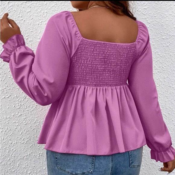 Boho sweetheart neck knot front peplum blouse - Picture 15 of 16